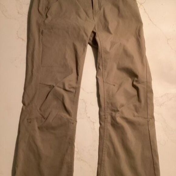 PrAna Halle Pants Sz 6 Straight Leg Roll Op Convertible Hiking Khaki - Picture 2 of 9